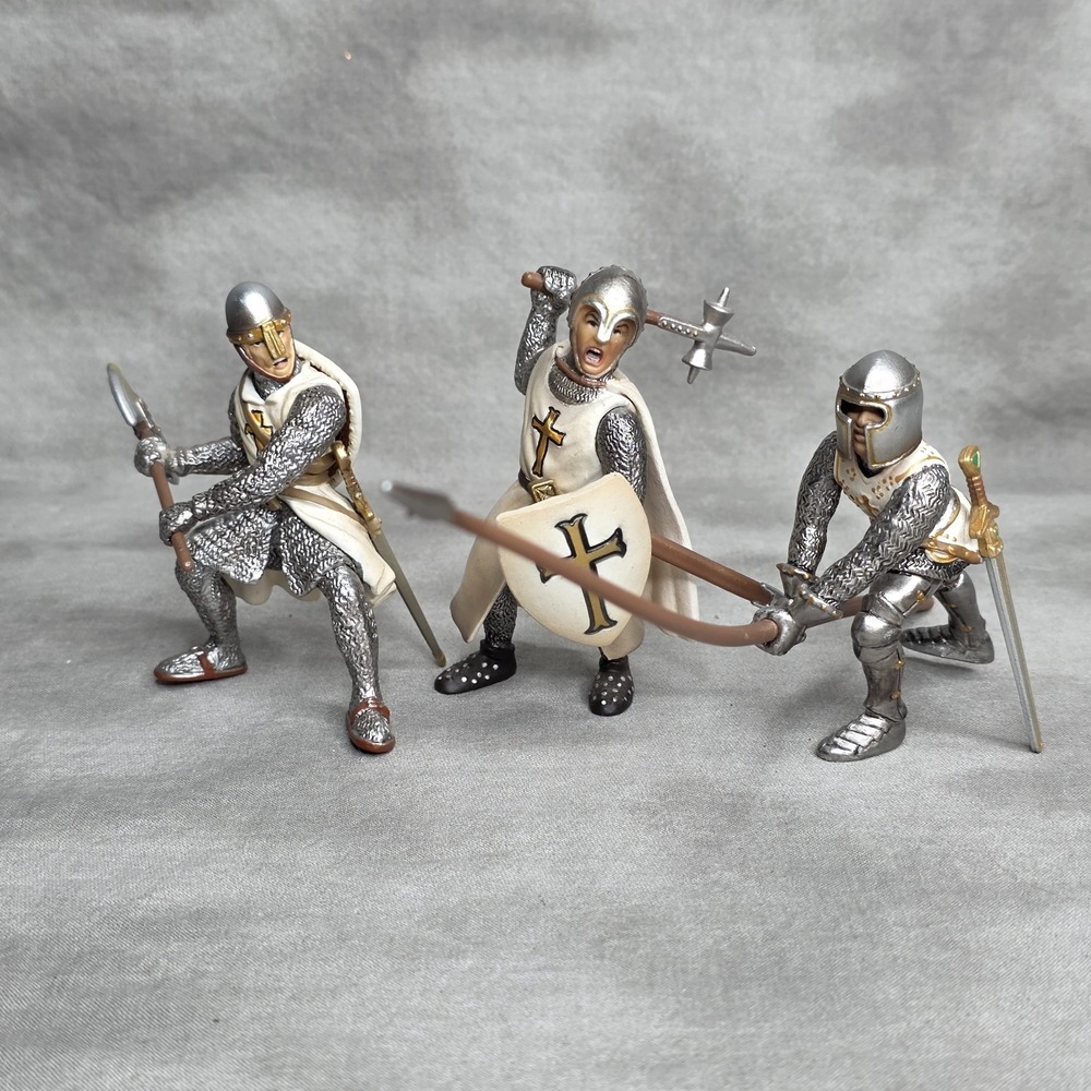Schleich World Of Knights 70036, 70037 & 70038: Crusader‎ Knight Soldiers *READ